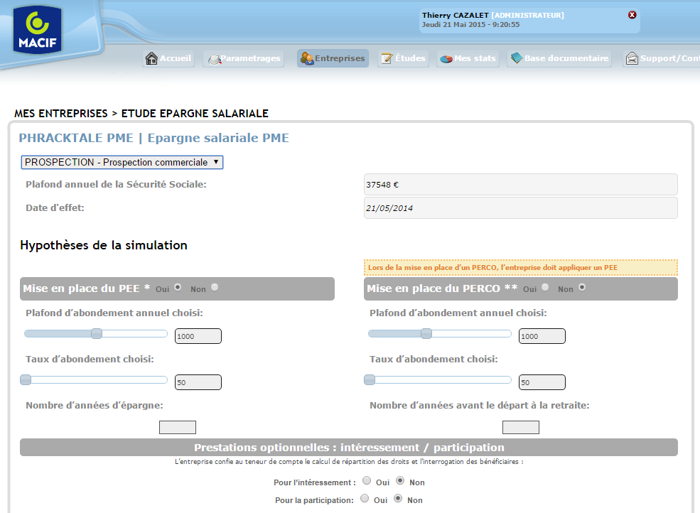 Extranet commercial MACIF Mutualit&eacute;