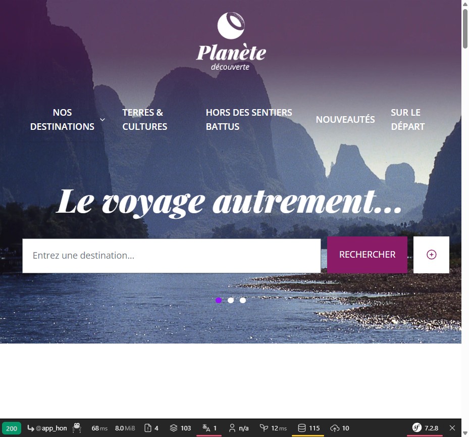 Planète Découverte — plateforme de voyages